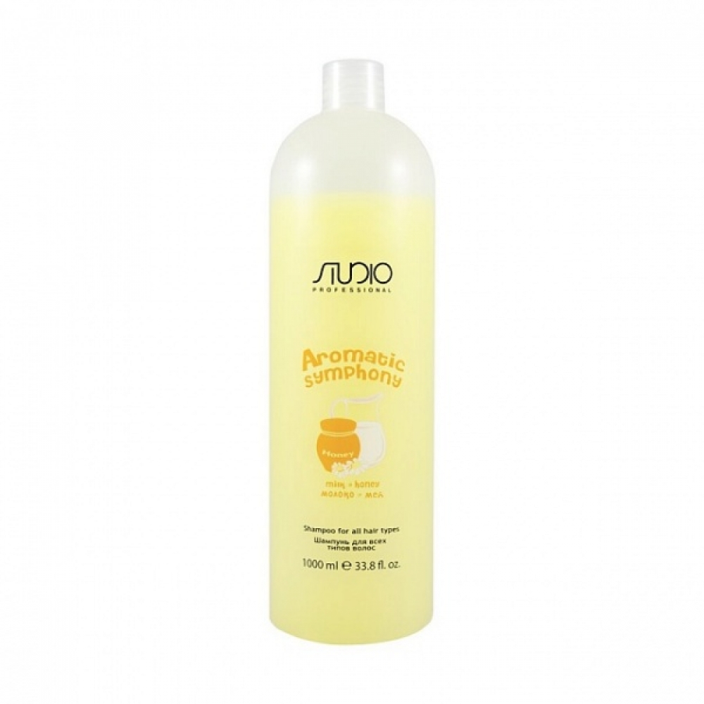Купить продукцию Шампунь для всех типов волос Kapous "Молоко и мед" линии Studio, 1 литр в интернет-магазине Kapous-Center.ru 